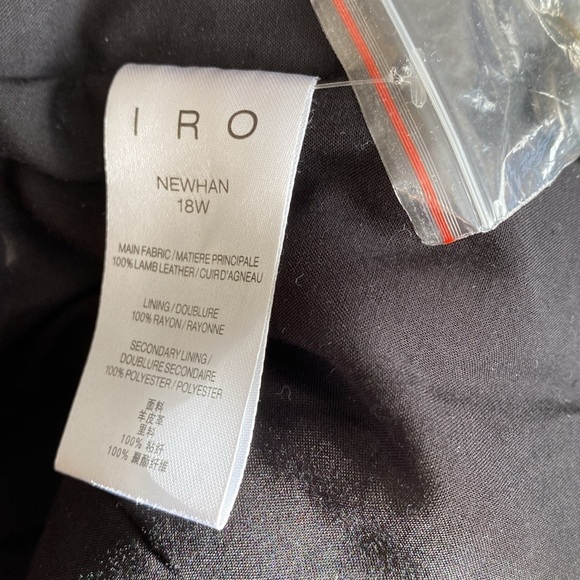 IRO Newhan leather motorcycle biker jacket 10 - Picture 10 of 11